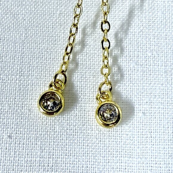 Reimagined Citrine Clear Quartz Gemstone Bracelet 18K Gold Plated - Picture 3 of 7